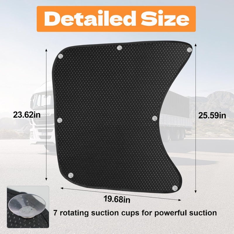 WIILGN 2pcs Semi Truck Side Window Sun Shade for Freightliner Volvo VNL International Trucks RV,Interior UV Protection Truck Side Window Shade semi Trucks Accessories Keep Your car Cool - Image 2